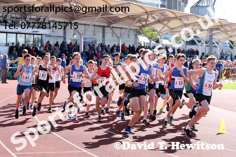 Boys under-15s  Northern 3 Stage Road Relay, SportsCity, Manchester. Photo: David T. Hewitson/Sports for All Pics